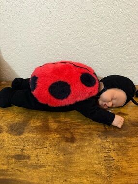 1997 Vintage Anne Geddes Ladybug Sleeping Babydoll